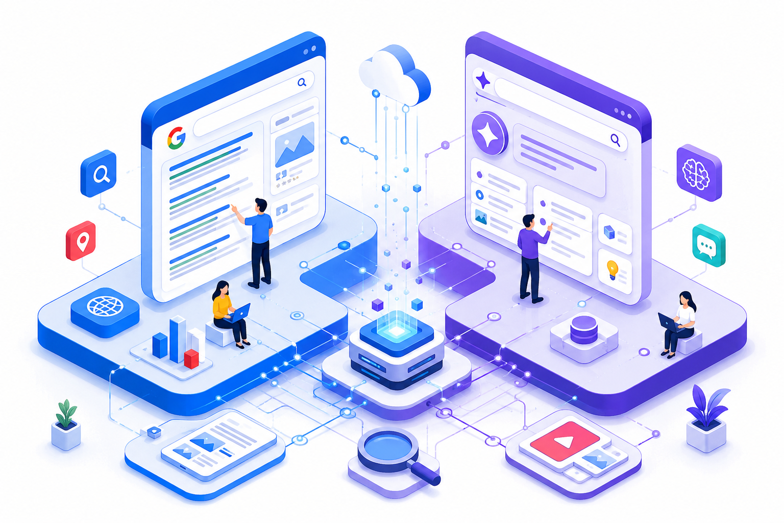Google Search và AI Search cùng tồn tại trong hệ sinh thái tìm kiếm tương lai