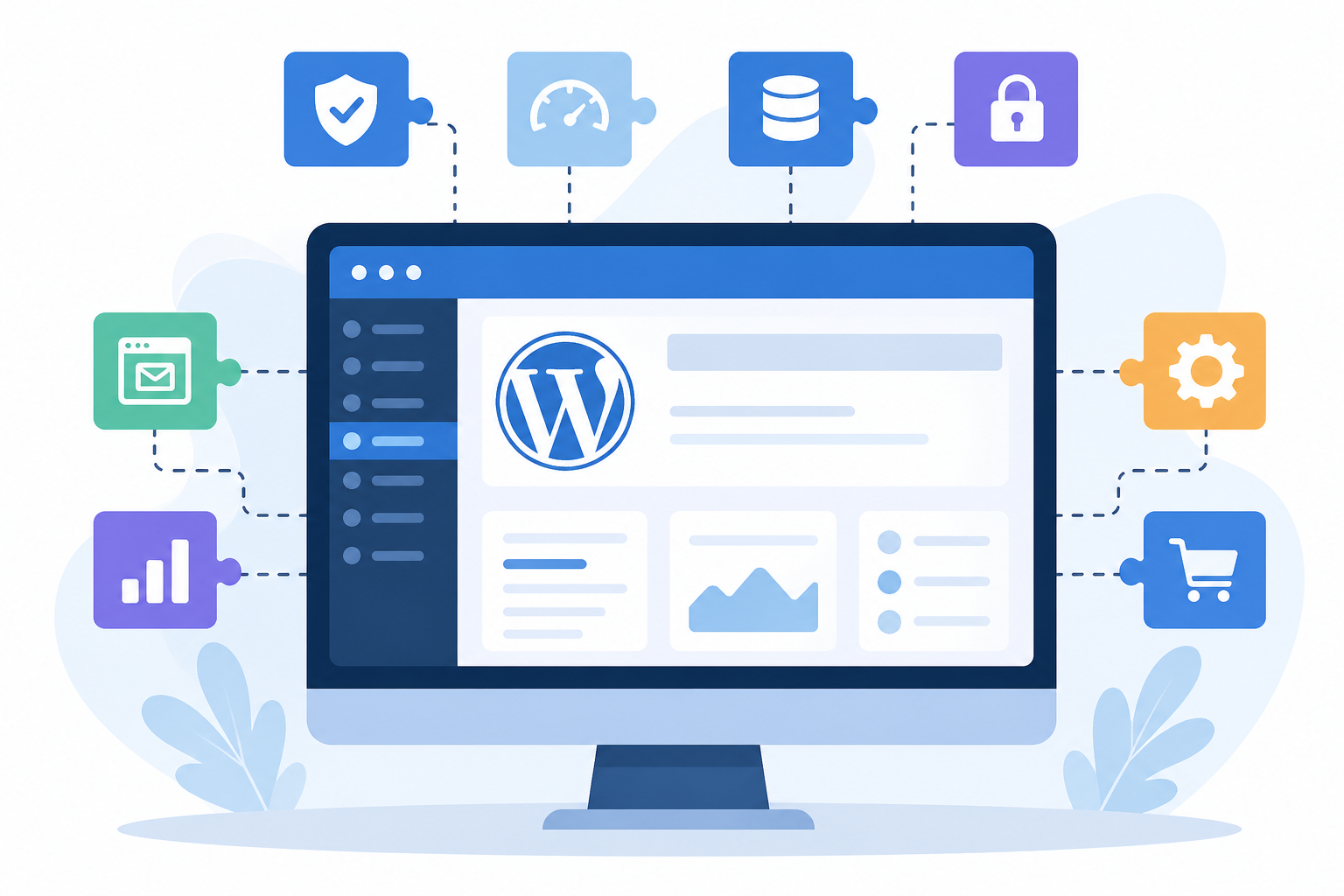 plugin WordPress là gì minh họa tổng quan website