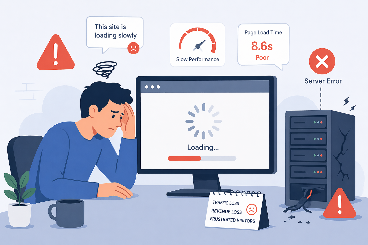 website chậm do chọn sai server hoặc cloud