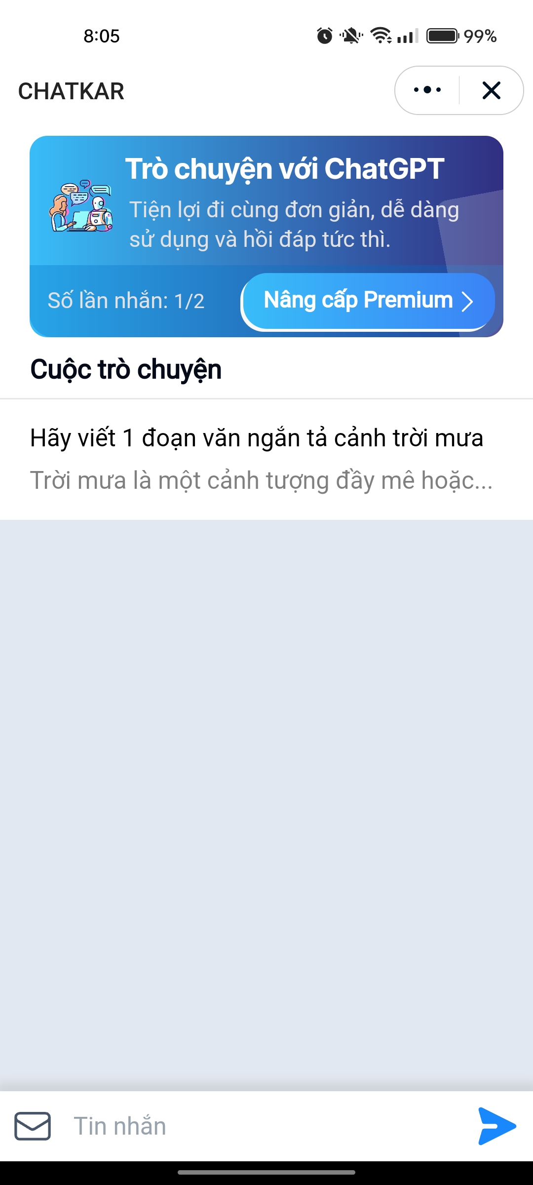 chatgpt trên zalo