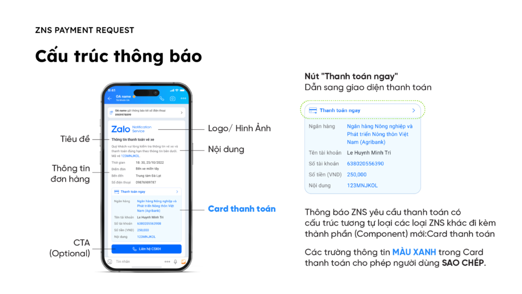 Tính Năng Mới của ZNS Yêu Cầu Thanh Toán: Cải Tiến Trải Nghiệm Thanh Toán Cho Khách Hàng